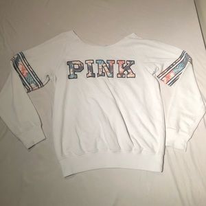 PINK off the shoulder sweatshirt